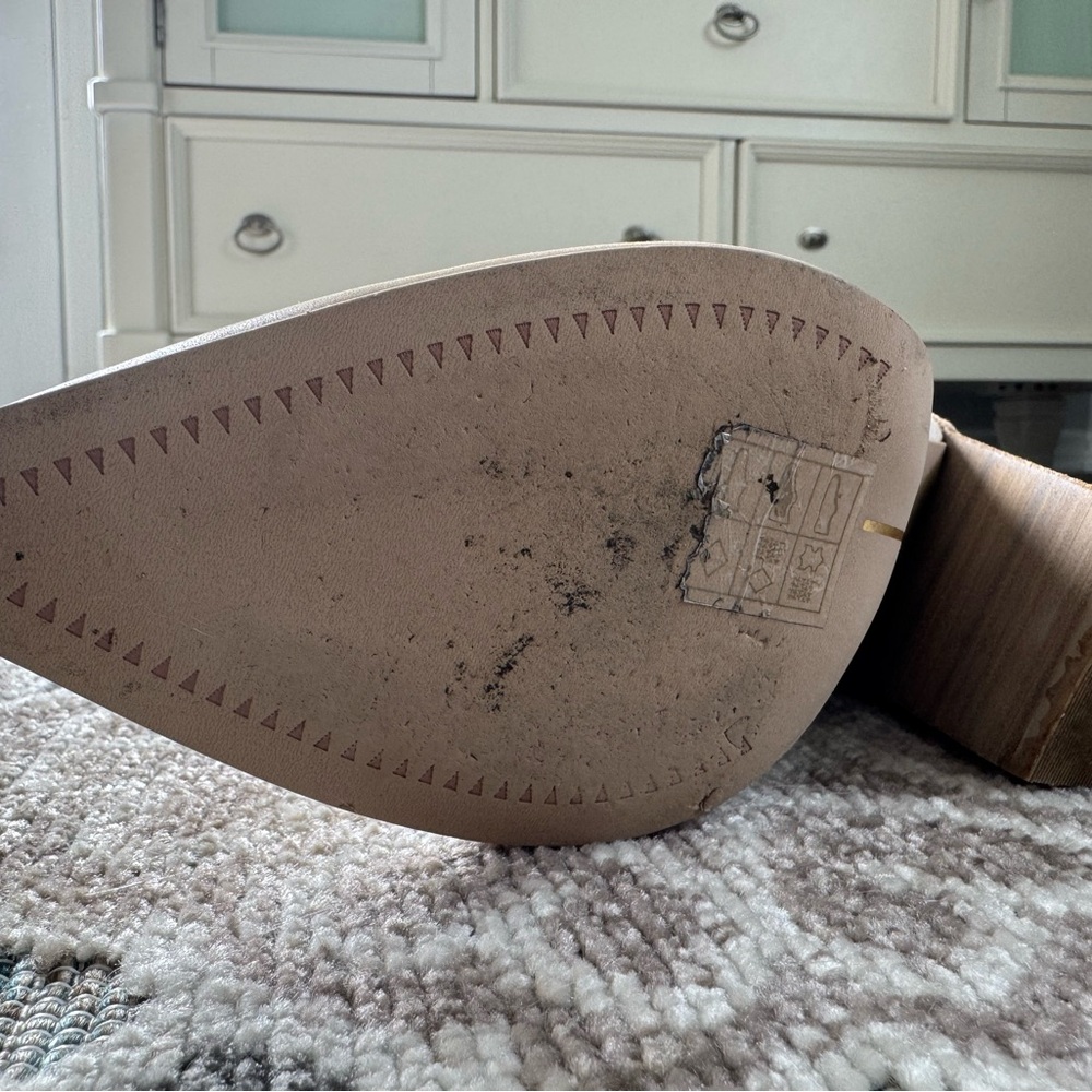 Dolce Vita Noraya Beige Ankle Boots Size 7 - Picture 4 of 10